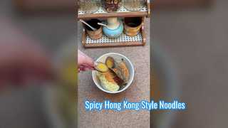 Comida rápida de fideos fideos estilo Hong Kong picantes