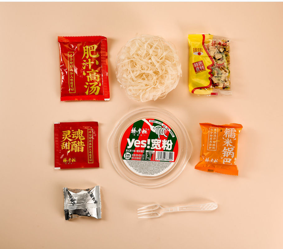 Vermicelli Instantáneo No Frito Sí Vermicelli Amplio con sabor a jugo rico de estilo de Hong Kong