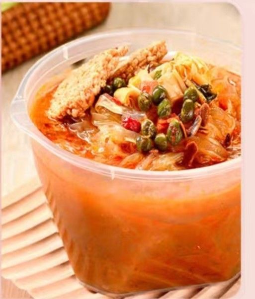 183 g de Vermicelli Plano y Amplio Sopa de fideos instantáneos con 12 meses de vida útil llena de condimentos y sabor vegetal