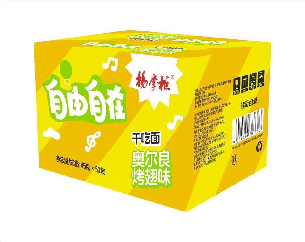 Fideos de aperitivo y listos para comer para una solución de comida rápida - Sabor a ala asada Orleans