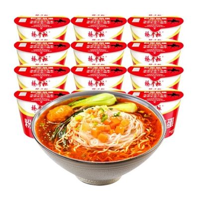 Sopa de fideos instantáneos de vermicelli agridulce y picante 185g Sabor asiático chino fideos convenientes